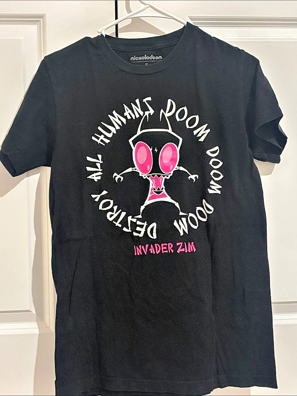 Vintage Nickelodeon Invader Zim Graphic Short Sleeve Tee in Black Like New